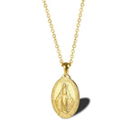 Virgin Mary gold necklace