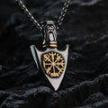 Collier Viking avec Pendentif Flèche Vegvisir or