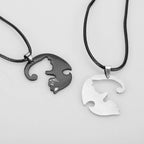Yin Yang Couple Necklace Two Separable Detachable Parts