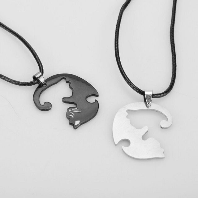 Yin Yang Couple Necklace Two Separable Detachable Parts