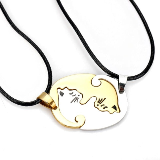 Yin Yang Separable Gold Necklace