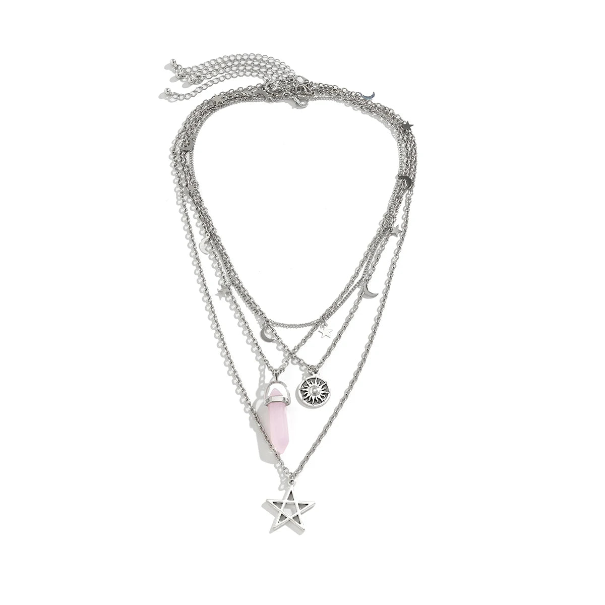 Colliers Pendentifs Quatre Rangs Etoile de David