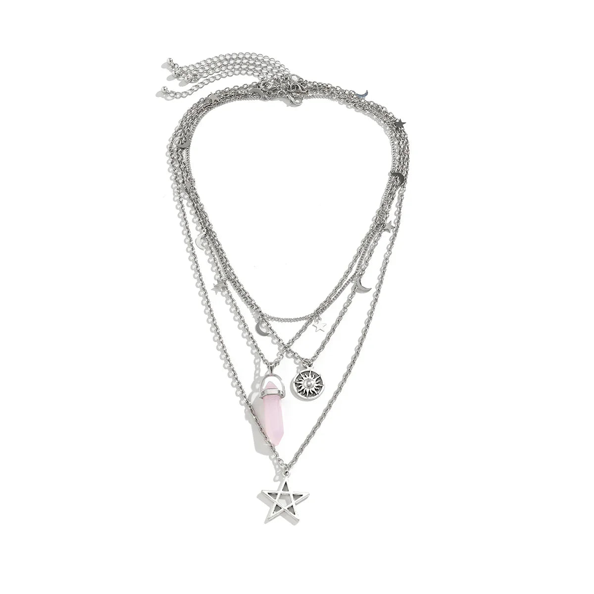 Four-Strand Star of David Pendant Necklaces