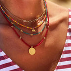 Four-Strand Bohemian Style Pendant Necklaces