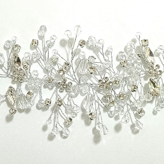 Diadème de Mariage Diamants et Fleurs