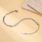 Bracelet double ailes d'ange argent