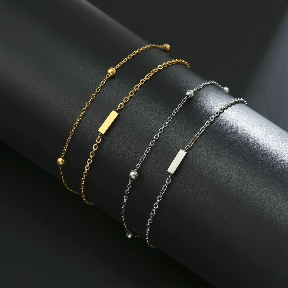 Bracelet double initiale or et argent  i