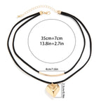 Double Collier Pendentif Coeur