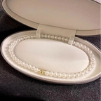 Elegant White Pearl Choker Necklace