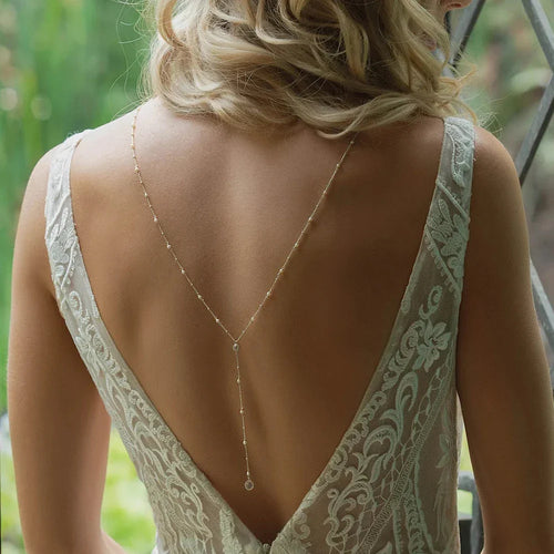 Back Chain Set Necklace Dorsal Ornament Woman silver