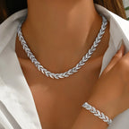 Ensemble queue de poisson crystal - collier et bracelet