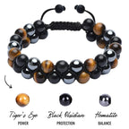 Tiger Eye Cord & Stone Bracelet Gourmet
