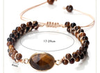 Tiger Eye Women's Leather Bracelet ID Bracelet