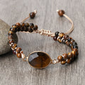 Tiger Eye Women's Leather Bracelet ID Bracelet style 1