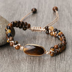 Tiger Eye Women's Leather Bracelet ID Bracelet style 3