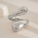 Grand Bracelet Gourmette Goutte d'Eau argent