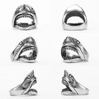 Grosse bague tête de requin
