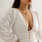 Long Necklace with Bow for Women