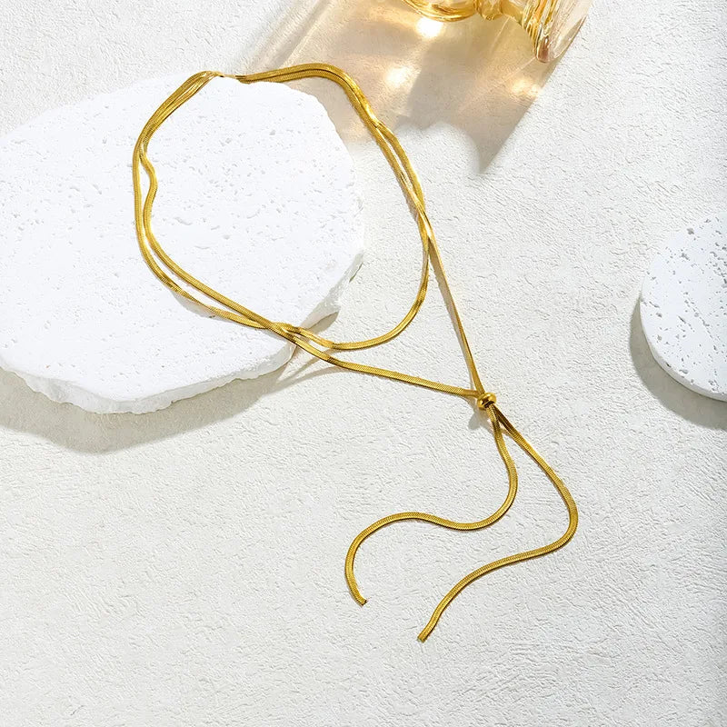 Long Y Necklace for Women's Neckline