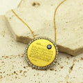 Collier long pour femme avec pendentif amulette Ayatul Kursi arabe islam musulman