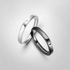 Set of 2 Couples Rings Sun and Moon Romantic Band