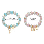 Lot de 2 bracelets clef et cadenas