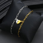 Set of 2 Half-Heart Bracelets for Couples