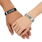 Lot de 2 bracelets en silicone Shahada Allah arabe pour couple