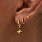 Set of 3 Star Earrings