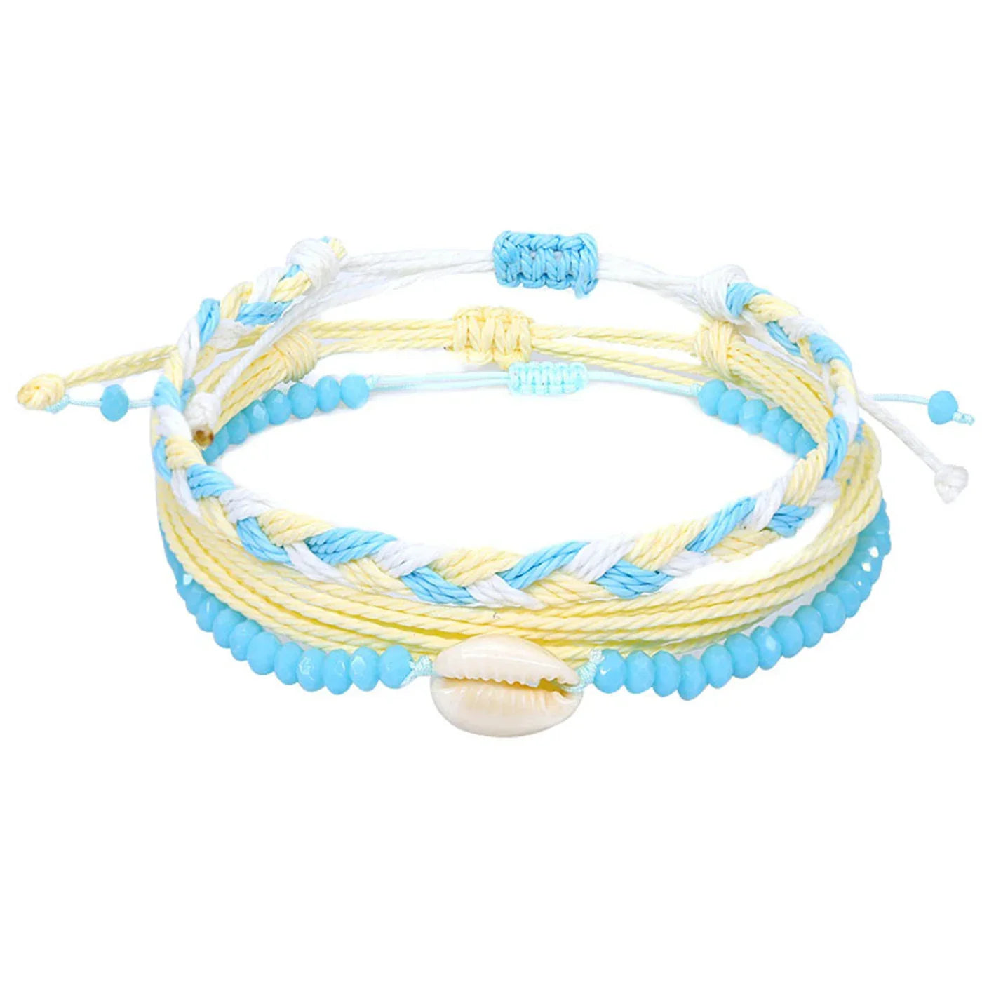 Lot de 3 Bracelets Brésiliens Colorés Imperméables jaune