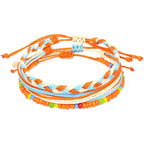 Lot de 3 Bracelets Brésiliens Colorés Imperméables orange