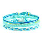 Lot de 3 Bracelets Brésiliens Tressés Imperméables bleu