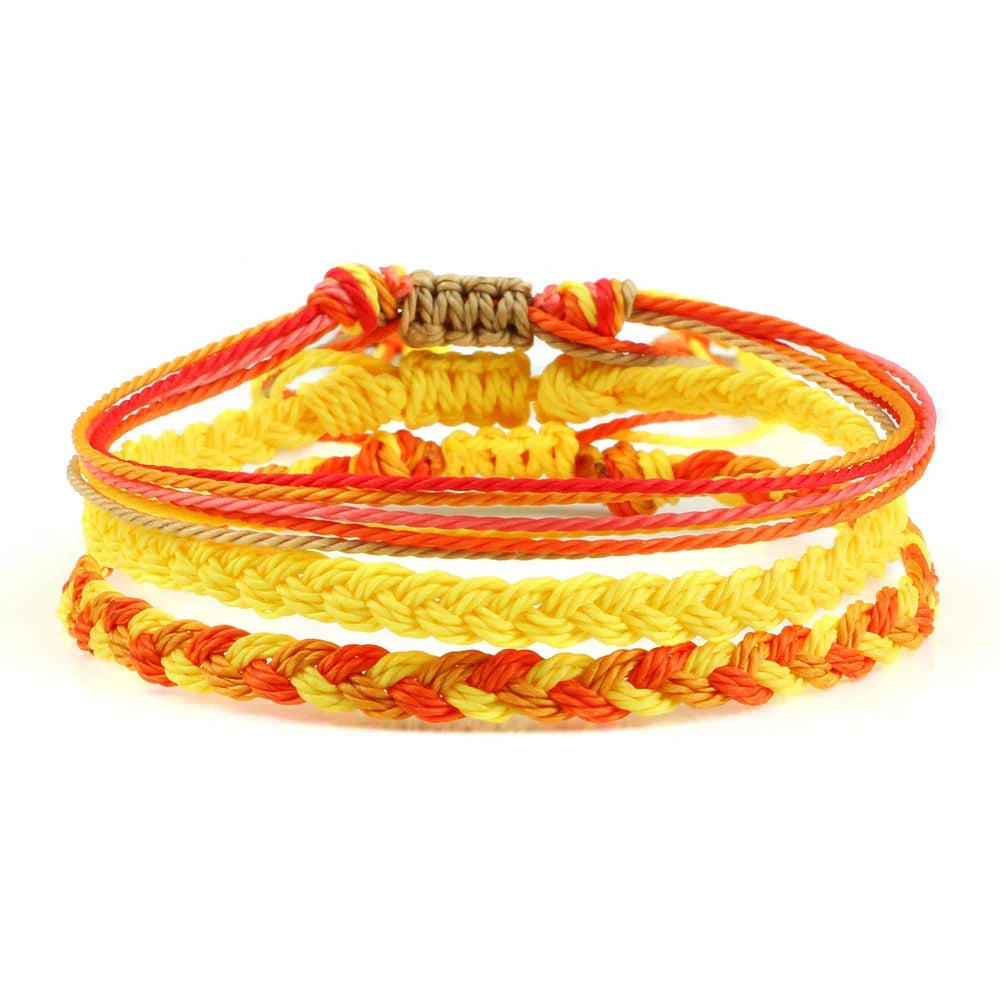 Set of 3 multicolored braided Brazilian bracelets 