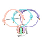 Set of 3 Rope Bracelets for Trio of Best Friends