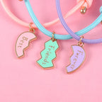 Set of 3 Rope Bracelets for Trio of Best Friends silver