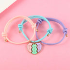 Set of 3 Rope Bracelets for Trio of Best Friends gold