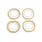 Lot de 4 Bracelets Etoiles or