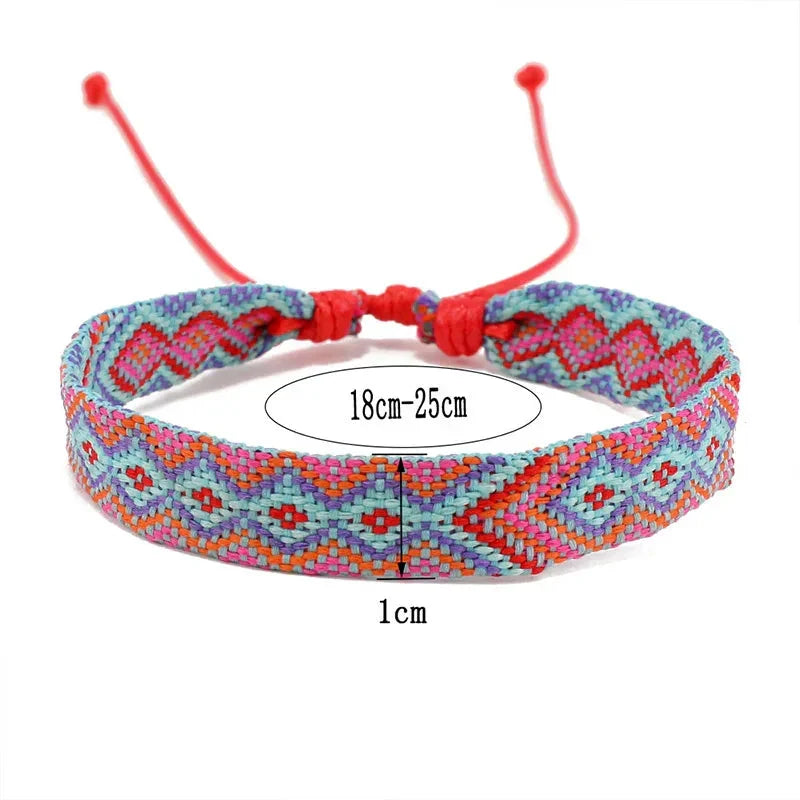 Lot de 8 Bracelets Brésiliens à Motifs Géométriques