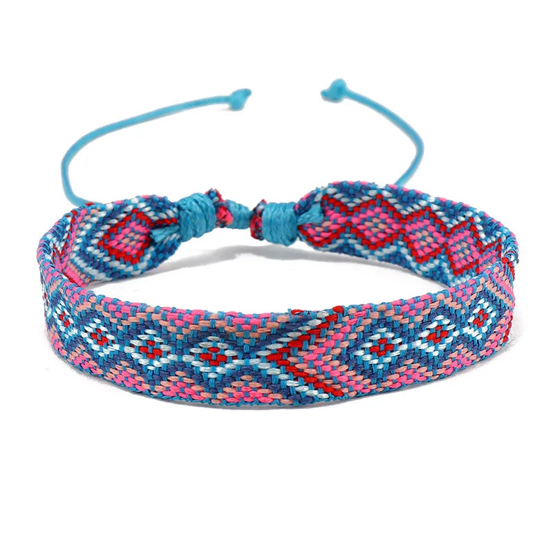 Lot de 8 Bracelets Brésiliens à Motifs Géométriques