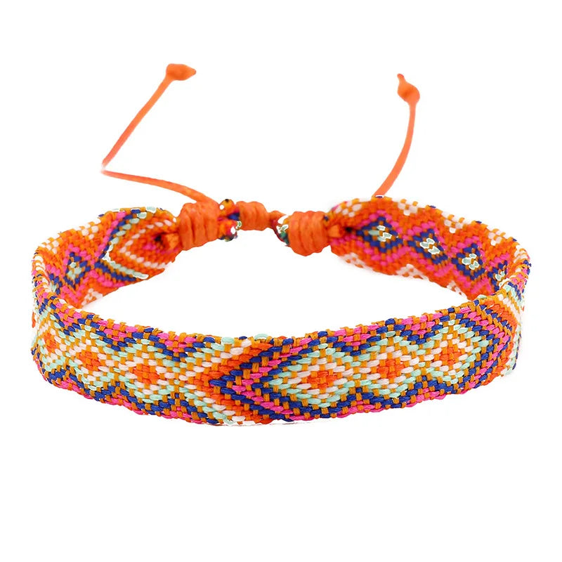 Lot de 8 Bracelets Brésiliens à Motifs Géométriques