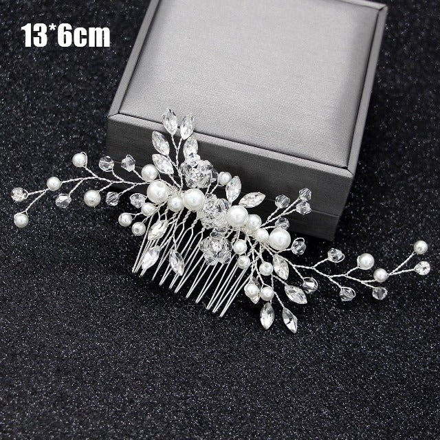 Silver Wedding Hair Comb