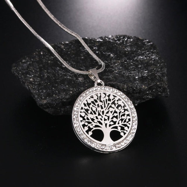 Silver Plated Gold Tree of Life Pendant
