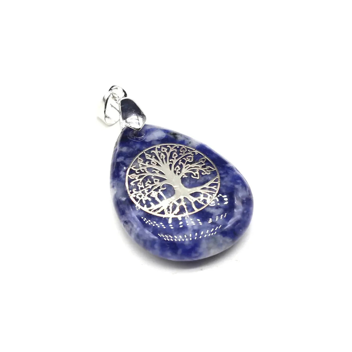 Natural Stone Ball Pendant Tree of Life
