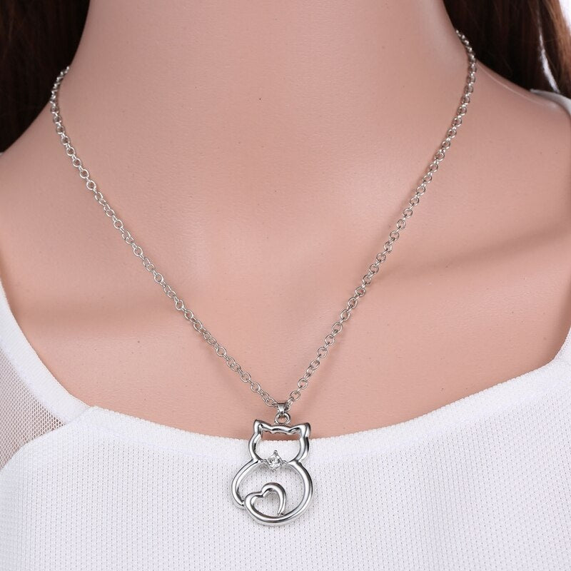 Silver Cat Pendant