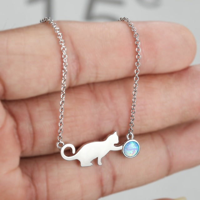 Silver Cat Pendant