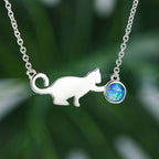 Silver Cat Pendant