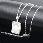 Silver Gold Quran Pendant Men Women silver