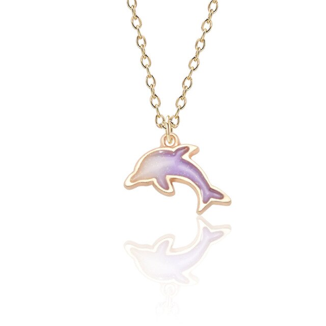 Purple Dolphin Pendant