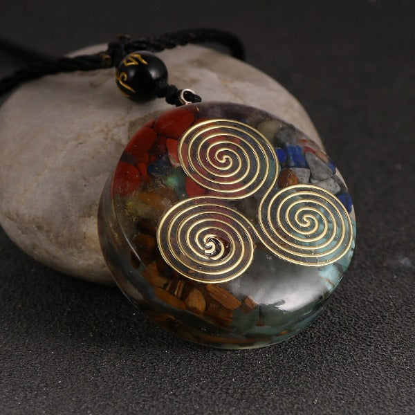 Orgonite Stone Pendant & Necklace for Men and Women Protection Meditation