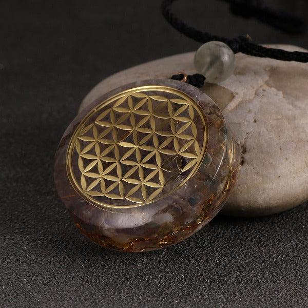 Orgonite Stone Pendant & Necklace for Men and Women Protection Meditation